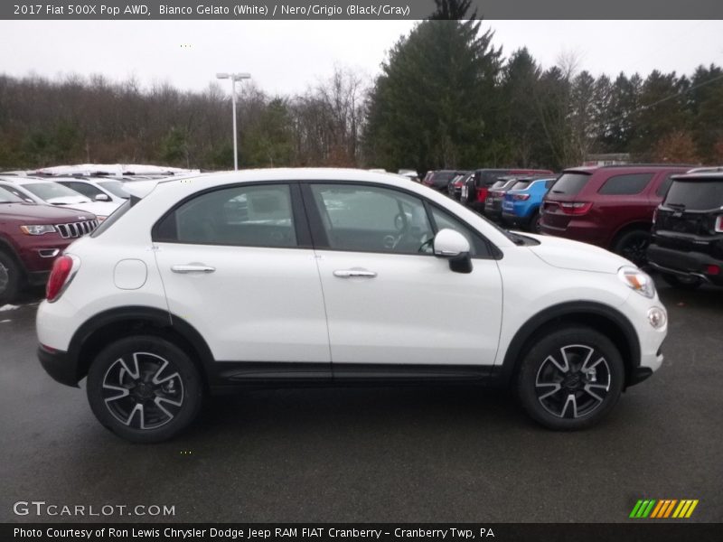 Bianco Gelato (White) / Nero/Grigio (Black/Gray) 2017 Fiat 500X Pop AWD