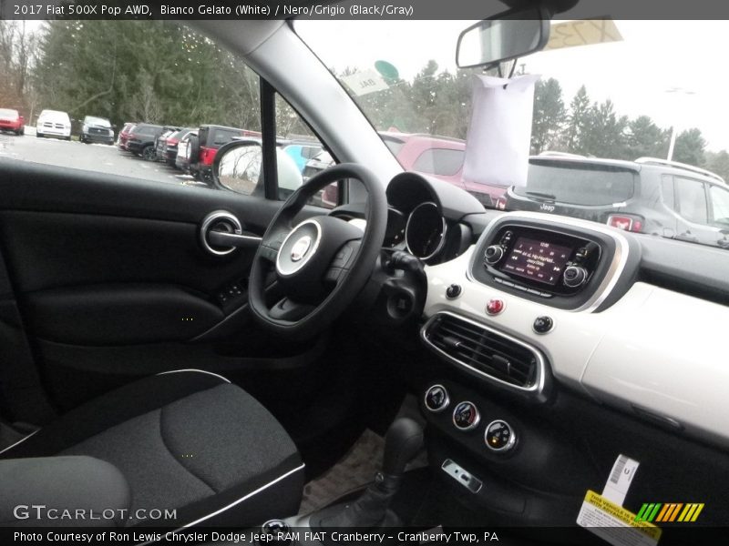 Bianco Gelato (White) / Nero/Grigio (Black/Gray) 2017 Fiat 500X Pop AWD