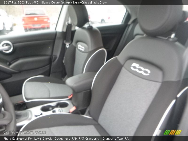 Bianco Gelato (White) / Nero/Grigio (Black/Gray) 2017 Fiat 500X Pop AWD