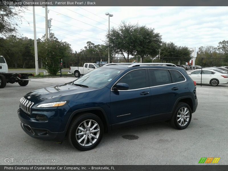 Patriot Blue Pearl / Black 2018 Jeep Cherokee Limited