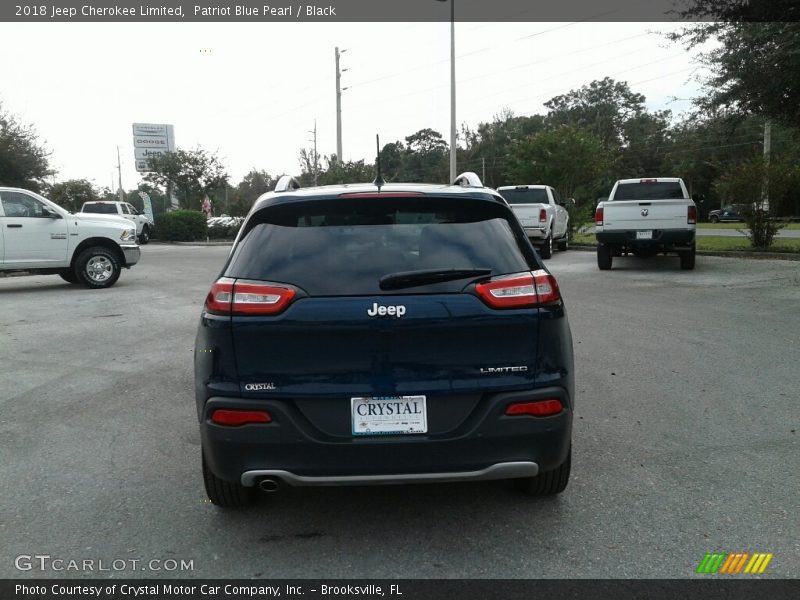 Patriot Blue Pearl / Black 2018 Jeep Cherokee Limited