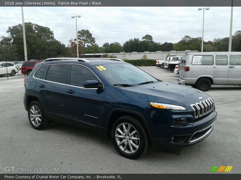 Patriot Blue Pearl / Black 2018 Jeep Cherokee Limited