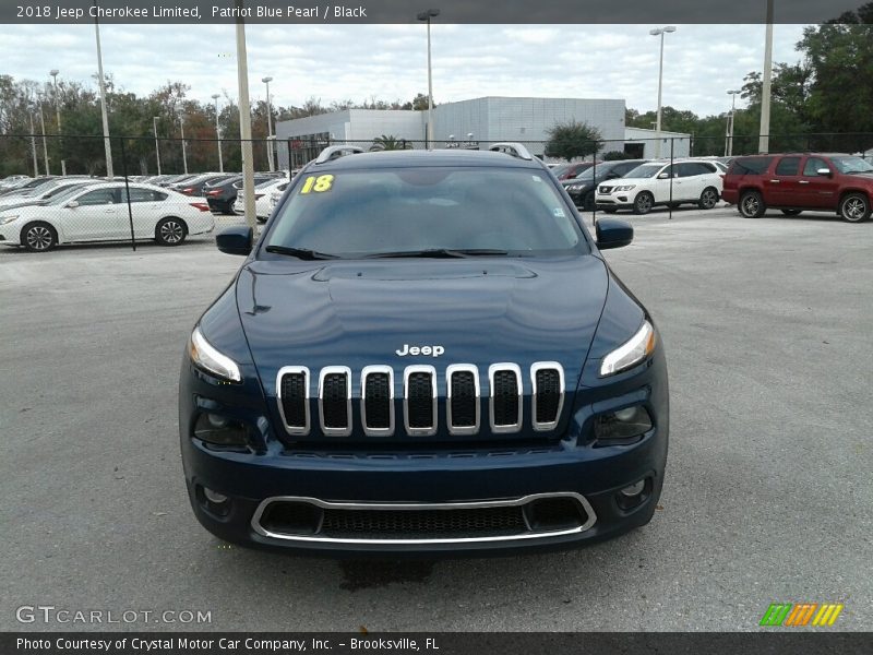 Patriot Blue Pearl / Black 2018 Jeep Cherokee Limited