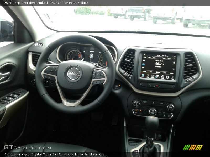 Patriot Blue Pearl / Black 2018 Jeep Cherokee Limited