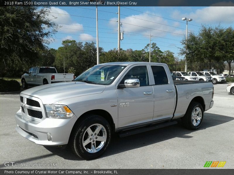 Bright Silver Metallic / Black/Diesel Gray 2018 Ram 1500 Express Quad Cab