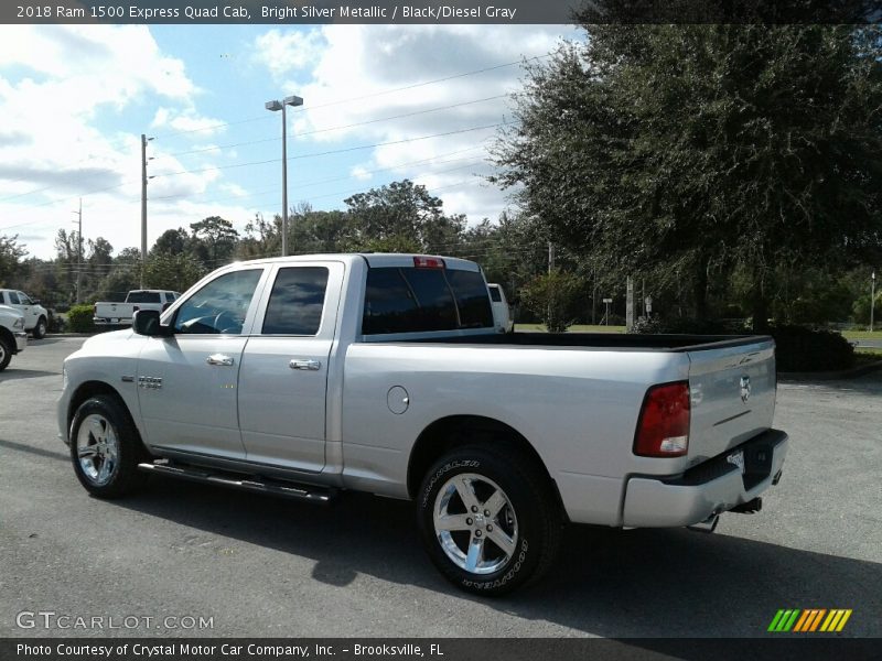 Bright Silver Metallic / Black/Diesel Gray 2018 Ram 1500 Express Quad Cab