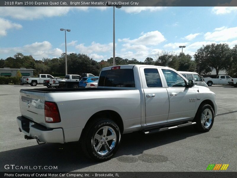 Bright Silver Metallic / Black/Diesel Gray 2018 Ram 1500 Express Quad Cab