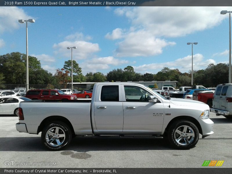 Bright Silver Metallic / Black/Diesel Gray 2018 Ram 1500 Express Quad Cab