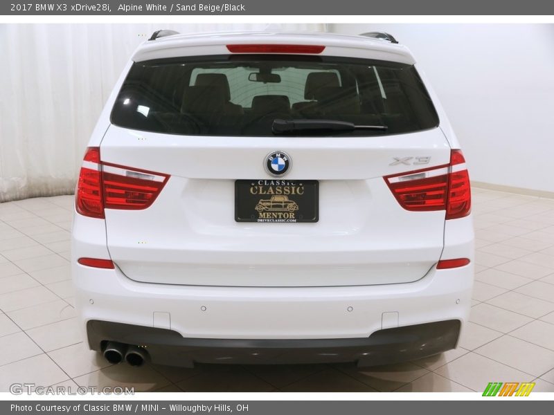 Alpine White / Sand Beige/Black 2017 BMW X3 xDrive28i