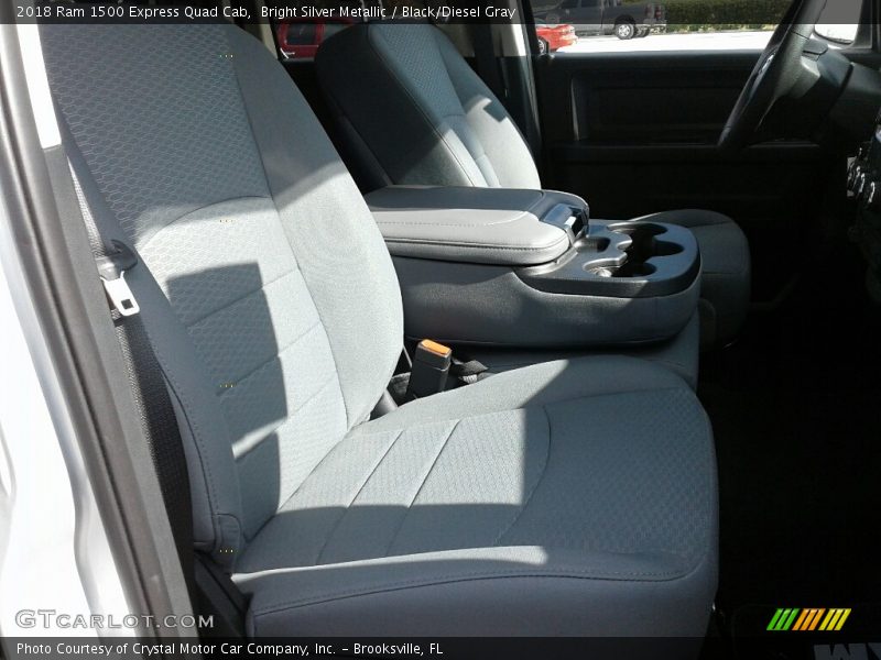 Bright Silver Metallic / Black/Diesel Gray 2018 Ram 1500 Express Quad Cab