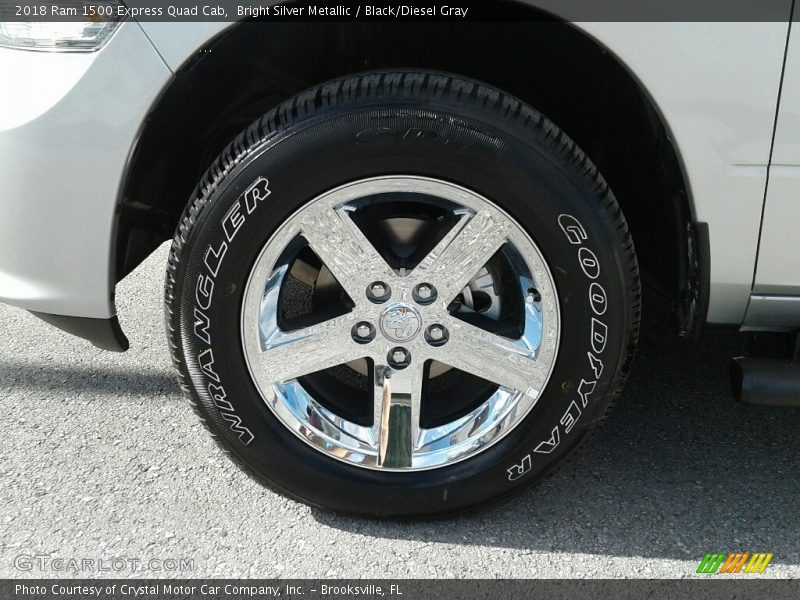 Bright Silver Metallic / Black/Diesel Gray 2018 Ram 1500 Express Quad Cab