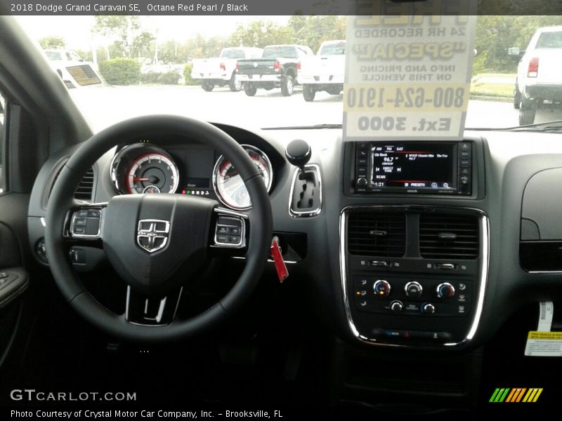 Octane Red Pearl / Black 2018 Dodge Grand Caravan SE