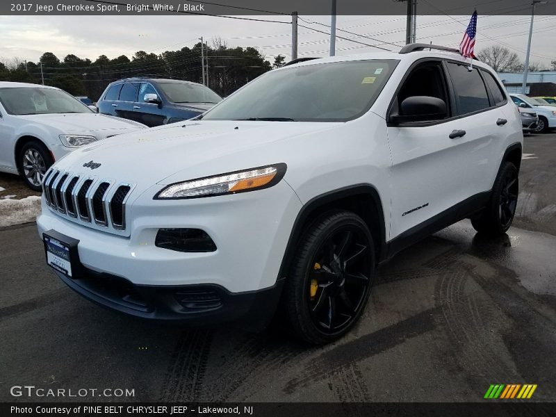 Bright White / Black 2017 Jeep Cherokee Sport
