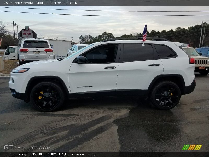 Bright White / Black 2017 Jeep Cherokee Sport