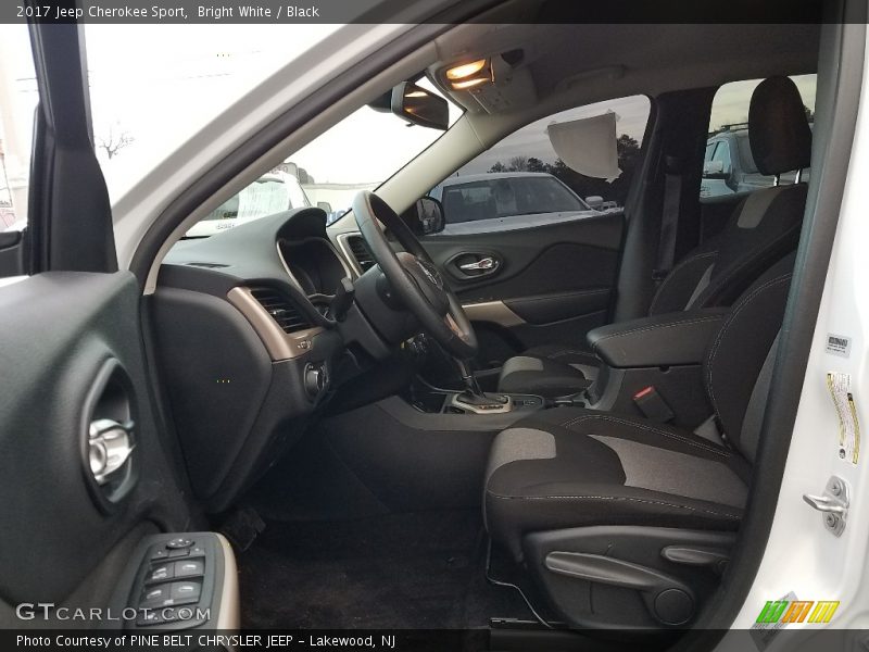 Bright White / Black 2017 Jeep Cherokee Sport