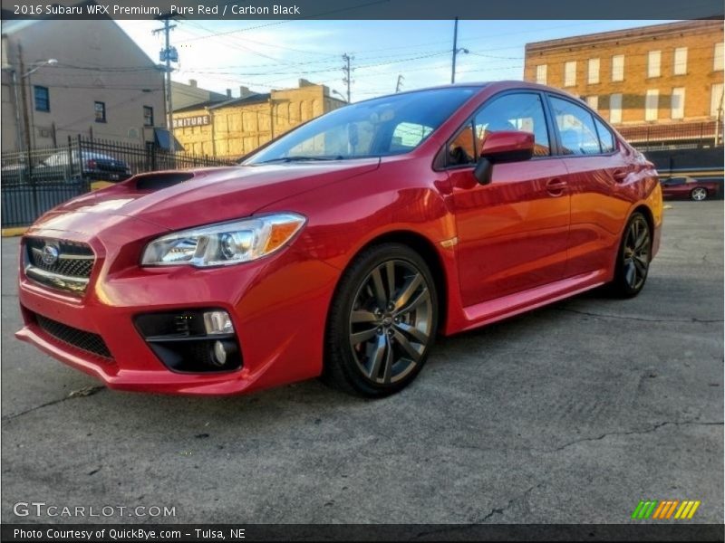 Pure Red / Carbon Black 2016 Subaru WRX Premium