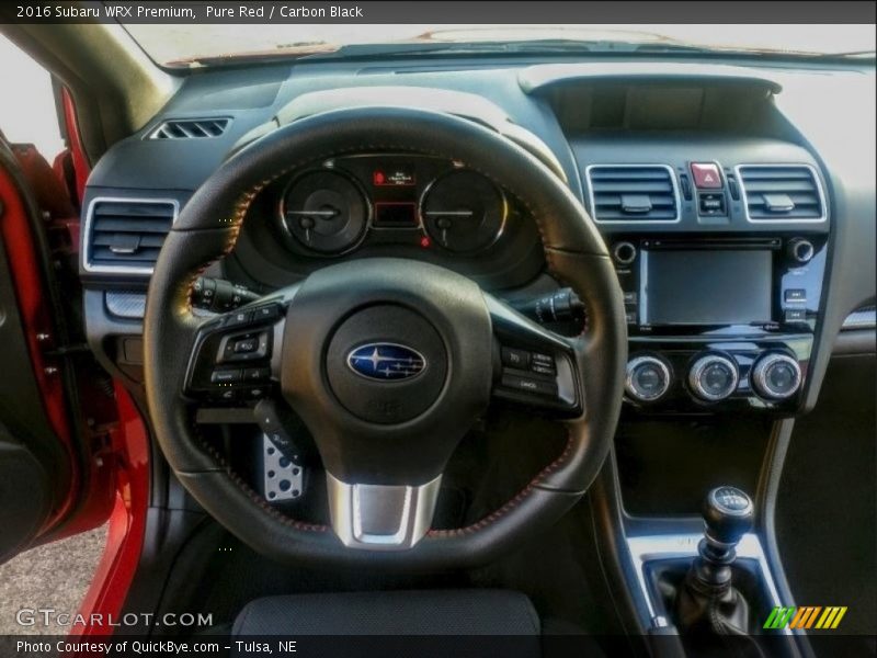 Pure Red / Carbon Black 2016 Subaru WRX Premium