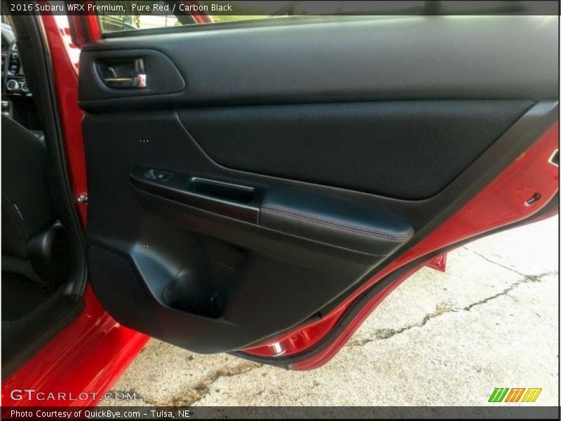 Pure Red / Carbon Black 2016 Subaru WRX Premium