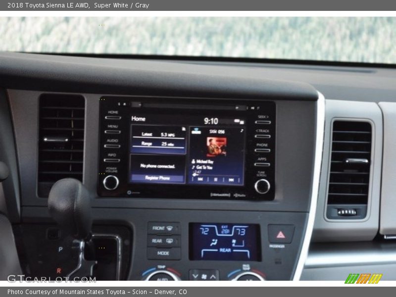 Super White / Gray 2018 Toyota Sienna LE AWD