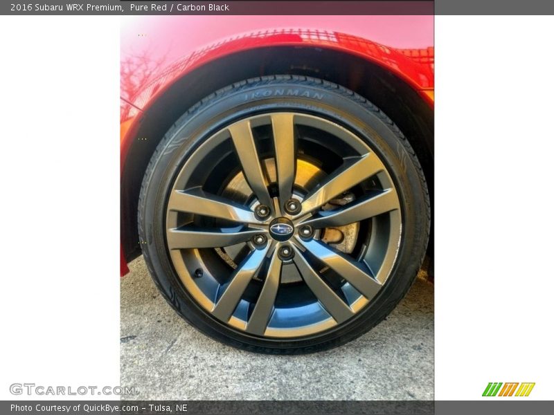 Pure Red / Carbon Black 2016 Subaru WRX Premium