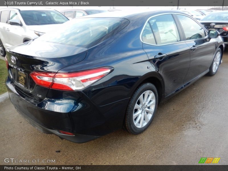 Galactic Aqua Mica / Black 2018 Toyota Camry LE