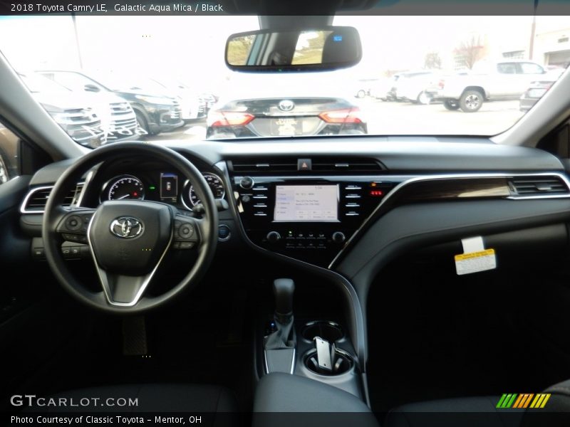 Galactic Aqua Mica / Black 2018 Toyota Camry LE