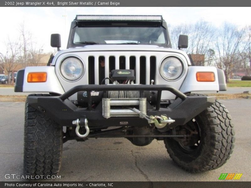 Bright Silver Metallic / Camel Beige 2002 Jeep Wrangler X 4x4