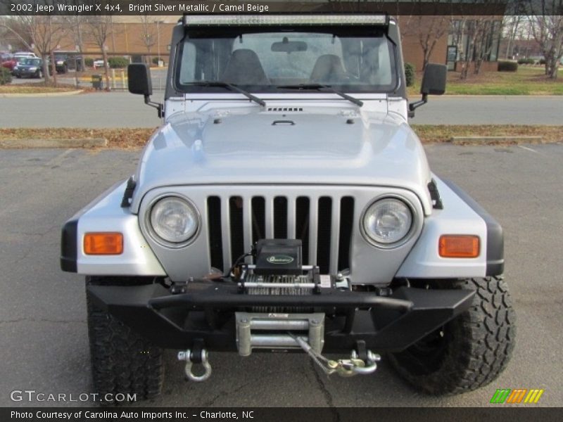 Bright Silver Metallic / Camel Beige 2002 Jeep Wrangler X 4x4