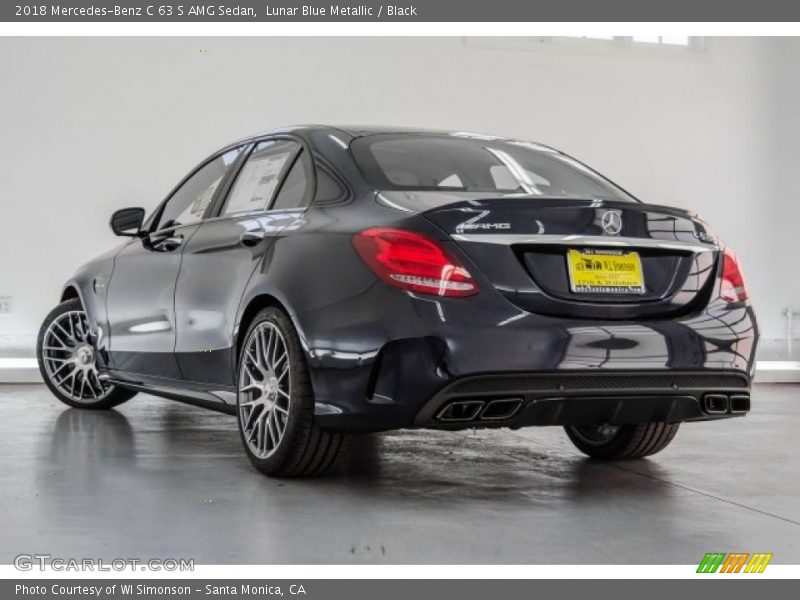 Lunar Blue Metallic / Black 2018 Mercedes-Benz C 63 S AMG Sedan