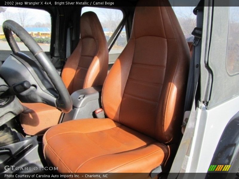 Bright Silver Metallic / Camel Beige 2002 Jeep Wrangler X 4x4