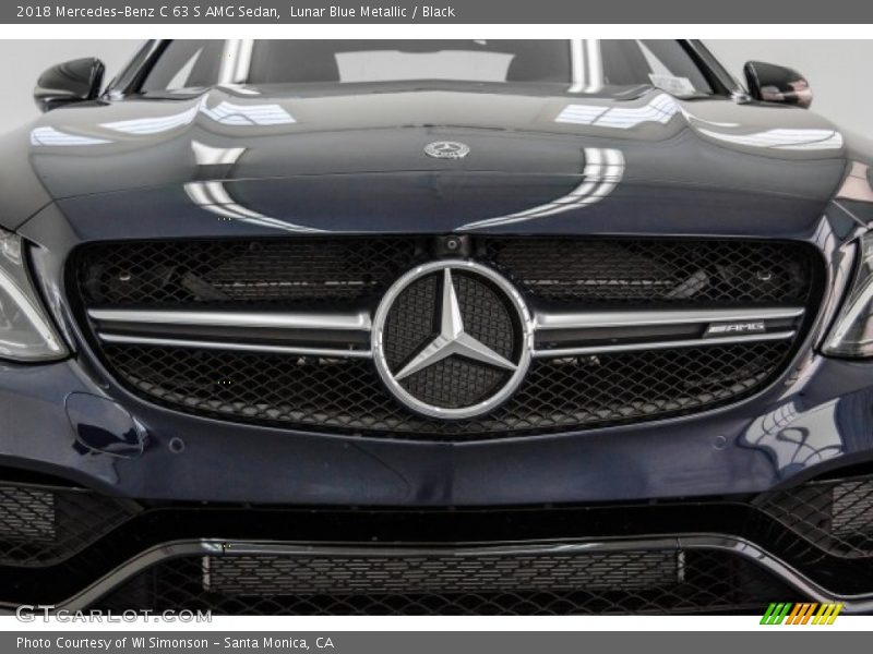 Lunar Blue Metallic / Black 2018 Mercedes-Benz C 63 S AMG Sedan