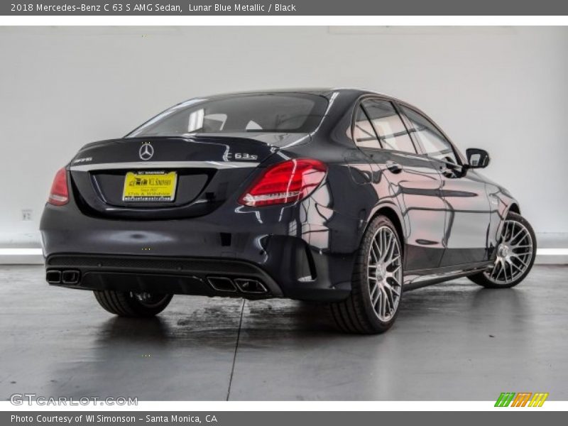 Lunar Blue Metallic / Black 2018 Mercedes-Benz C 63 S AMG Sedan