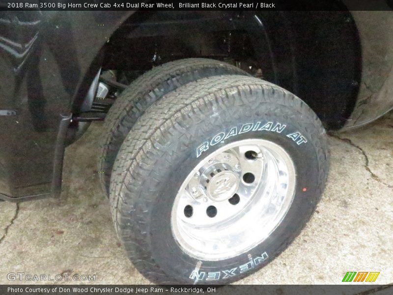 Brilliant Black Crystal Pearl / Black 2018 Ram 3500 Big Horn Crew Cab 4x4 Dual Rear Wheel