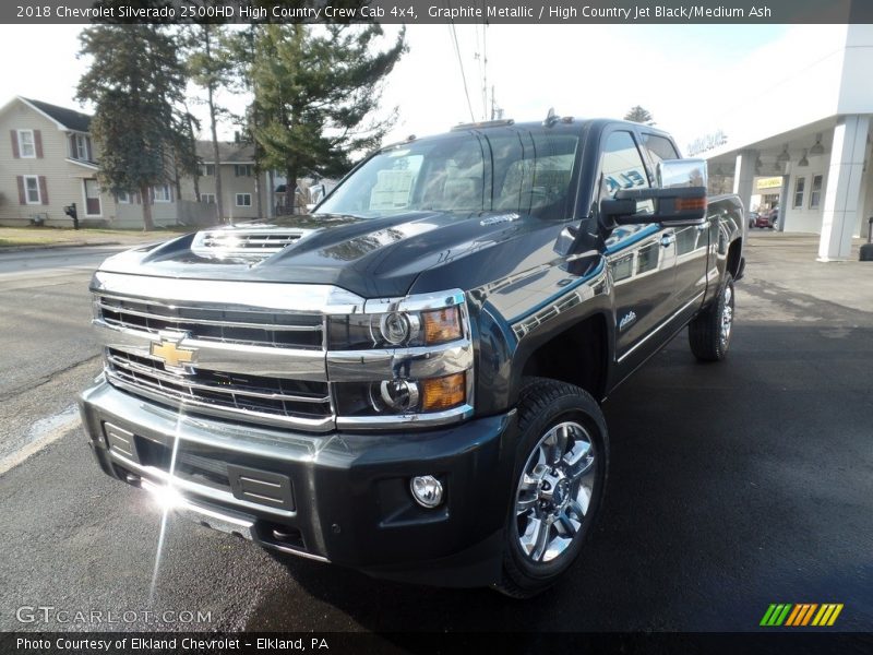 Graphite Metallic / High Country Jet Black/Medium Ash 2018 Chevrolet Silverado 2500HD High Country Crew Cab 4x4