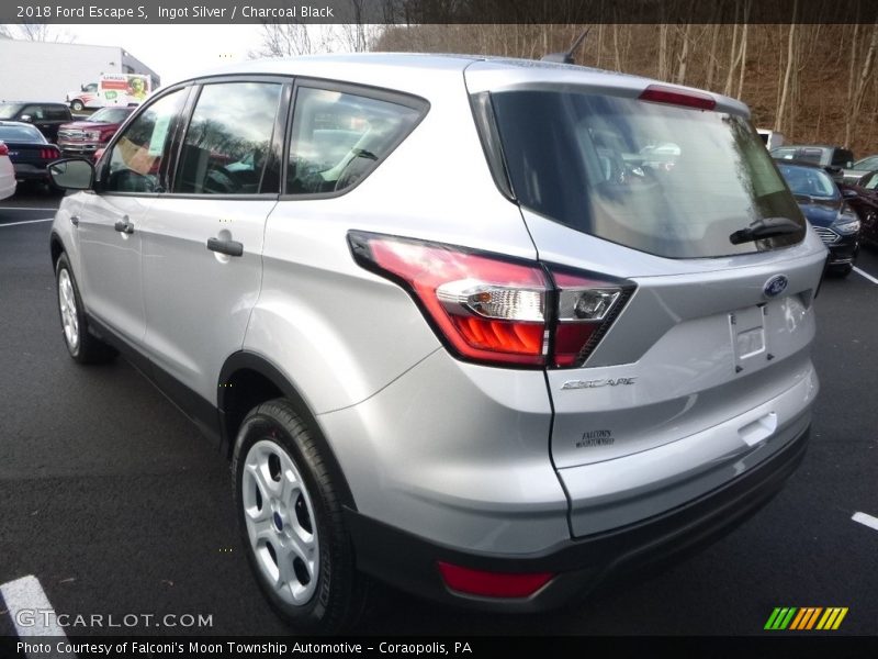Ingot Silver / Charcoal Black 2018 Ford Escape S