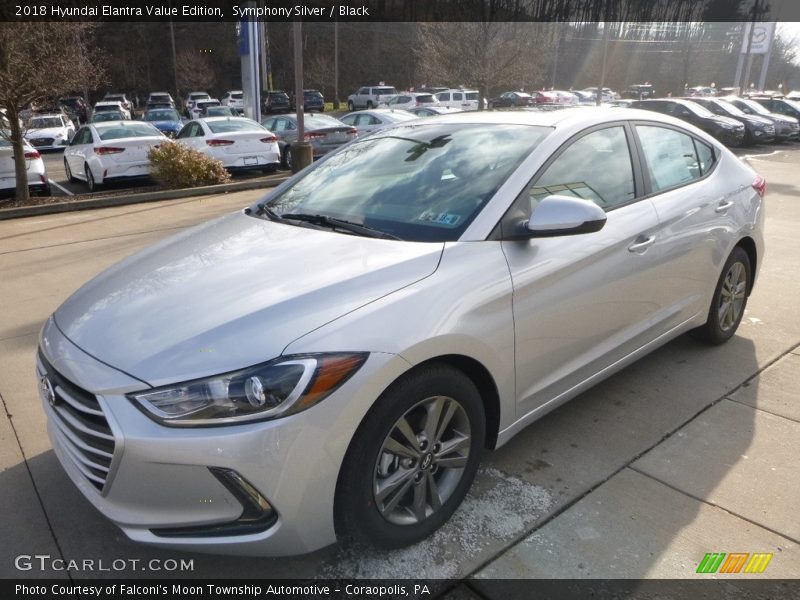 Symphony Silver / Black 2018 Hyundai Elantra Value Edition