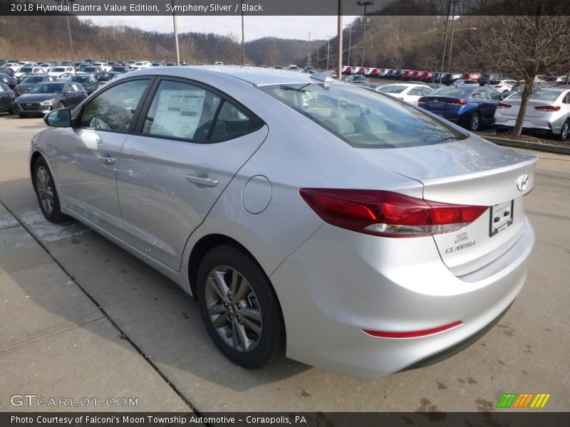 Symphony Silver / Black 2018 Hyundai Elantra Value Edition