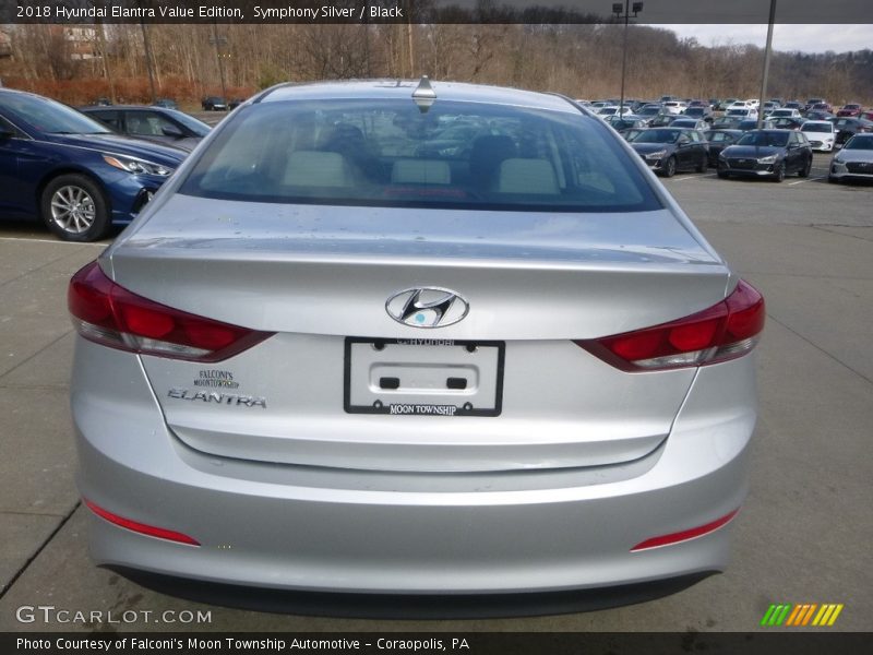 Symphony Silver / Black 2018 Hyundai Elantra Value Edition