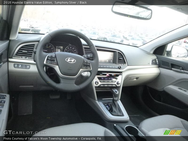 Symphony Silver / Black 2018 Hyundai Elantra Value Edition