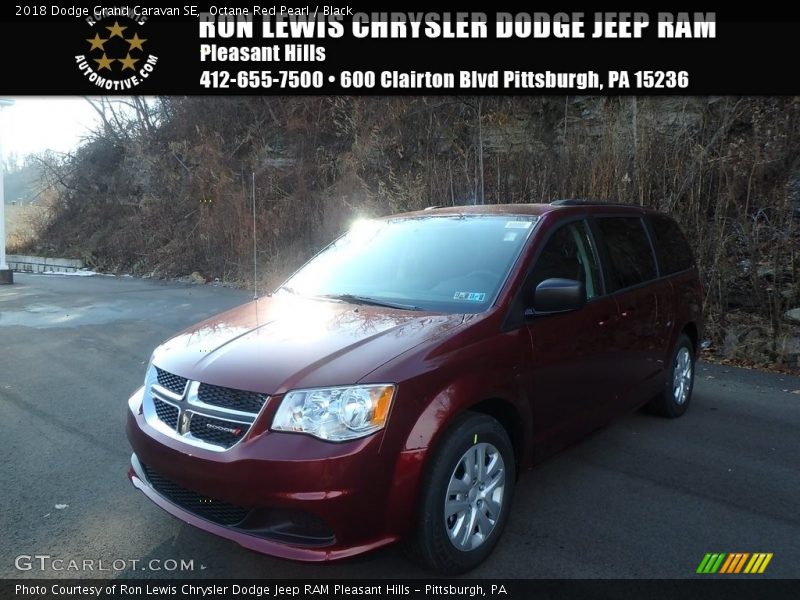 Octane Red Pearl / Black 2018 Dodge Grand Caravan SE
