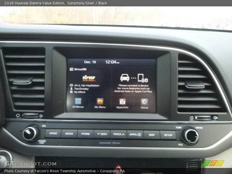 Symphony Silver / Black 2018 Hyundai Elantra Value Edition