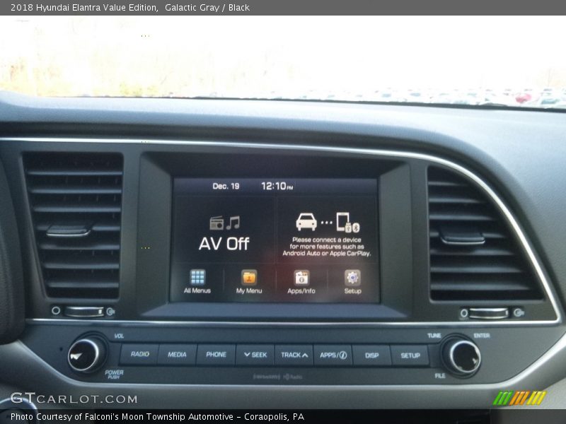 Galactic Gray / Black 2018 Hyundai Elantra Value Edition