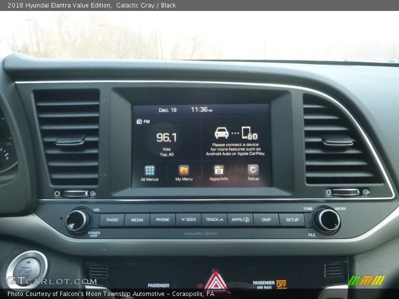 Galactic Gray / Black 2018 Hyundai Elantra Value Edition