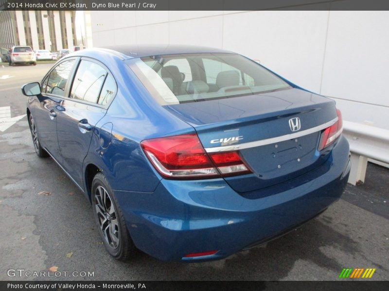 Dyno Blue Pearl / Gray 2014 Honda Civic EX Sedan