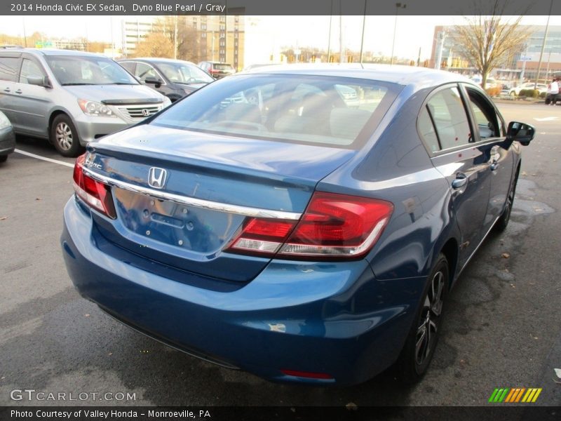 Dyno Blue Pearl / Gray 2014 Honda Civic EX Sedan