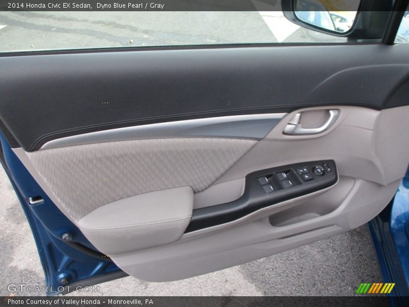 Dyno Blue Pearl / Gray 2014 Honda Civic EX Sedan