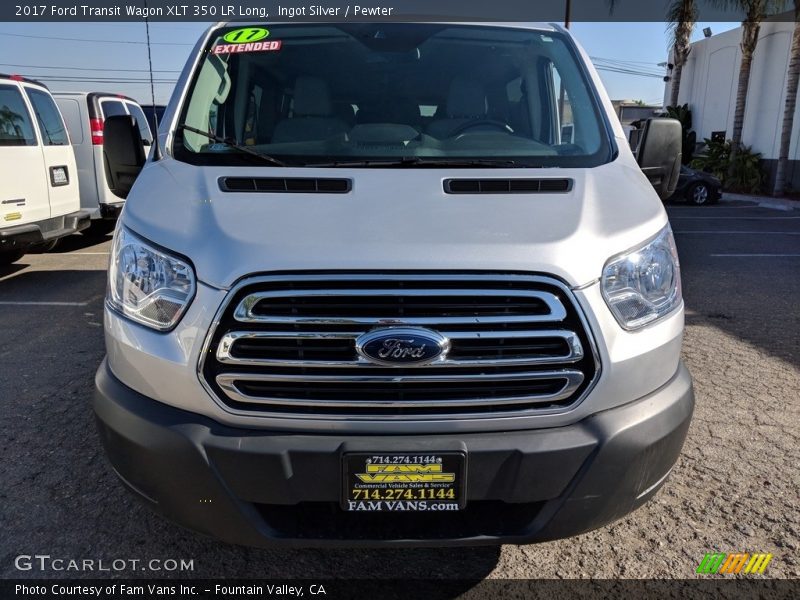 Ingot Silver / Pewter 2017 Ford Transit Wagon XLT 350 LR Long