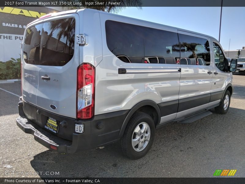 Ingot Silver / Pewter 2017 Ford Transit Wagon XLT 350 LR Long