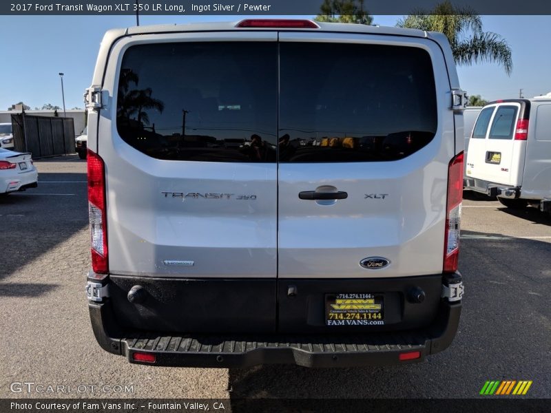 Ingot Silver / Pewter 2017 Ford Transit Wagon XLT 350 LR Long