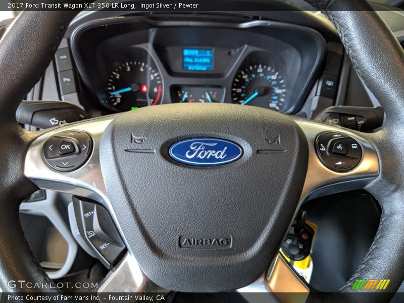 Ingot Silver / Pewter 2017 Ford Transit Wagon XLT 350 LR Long